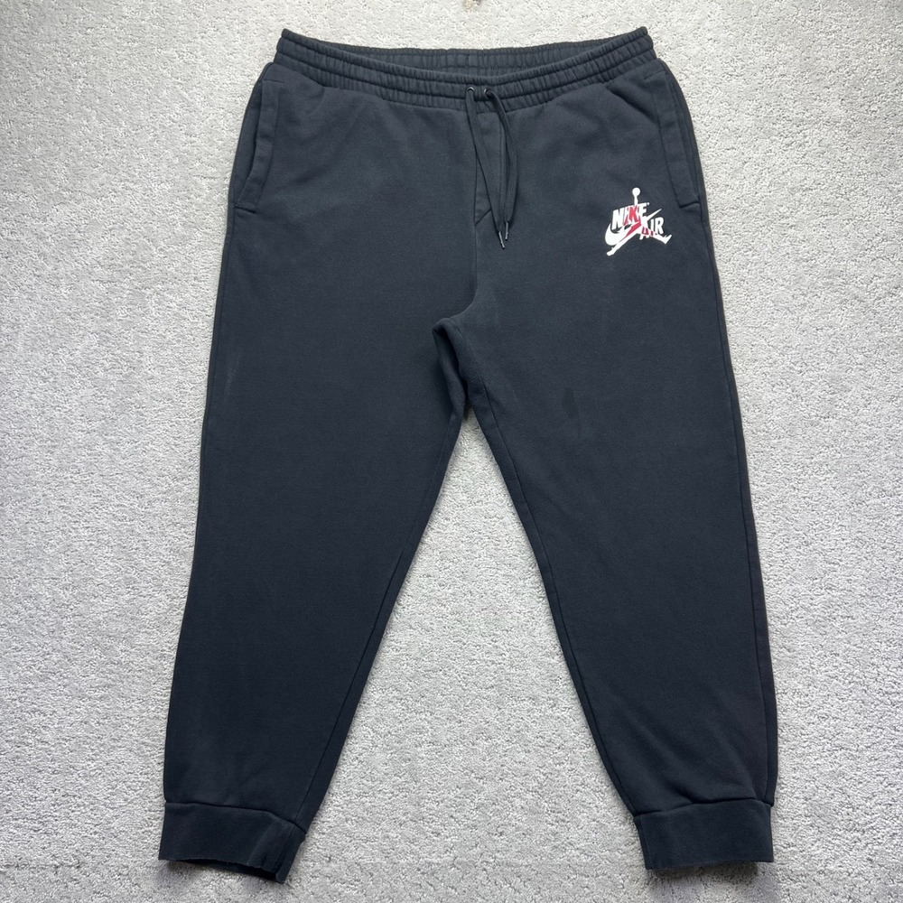 Nike Air Jordan Jogger Sweatpants Mens 3XL Black Jumpman Fleece Graphic Sporty